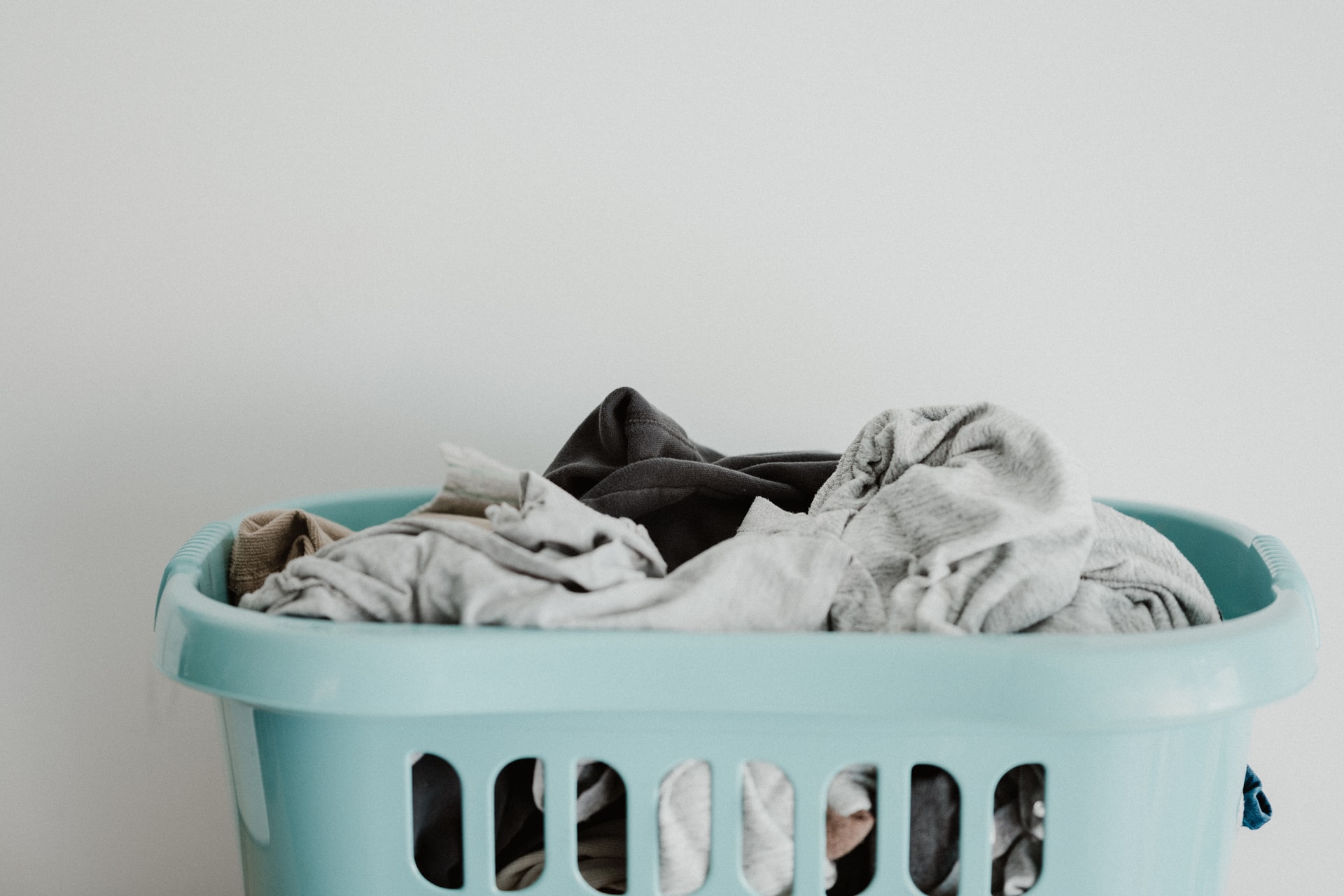 Laundry in laundry basket